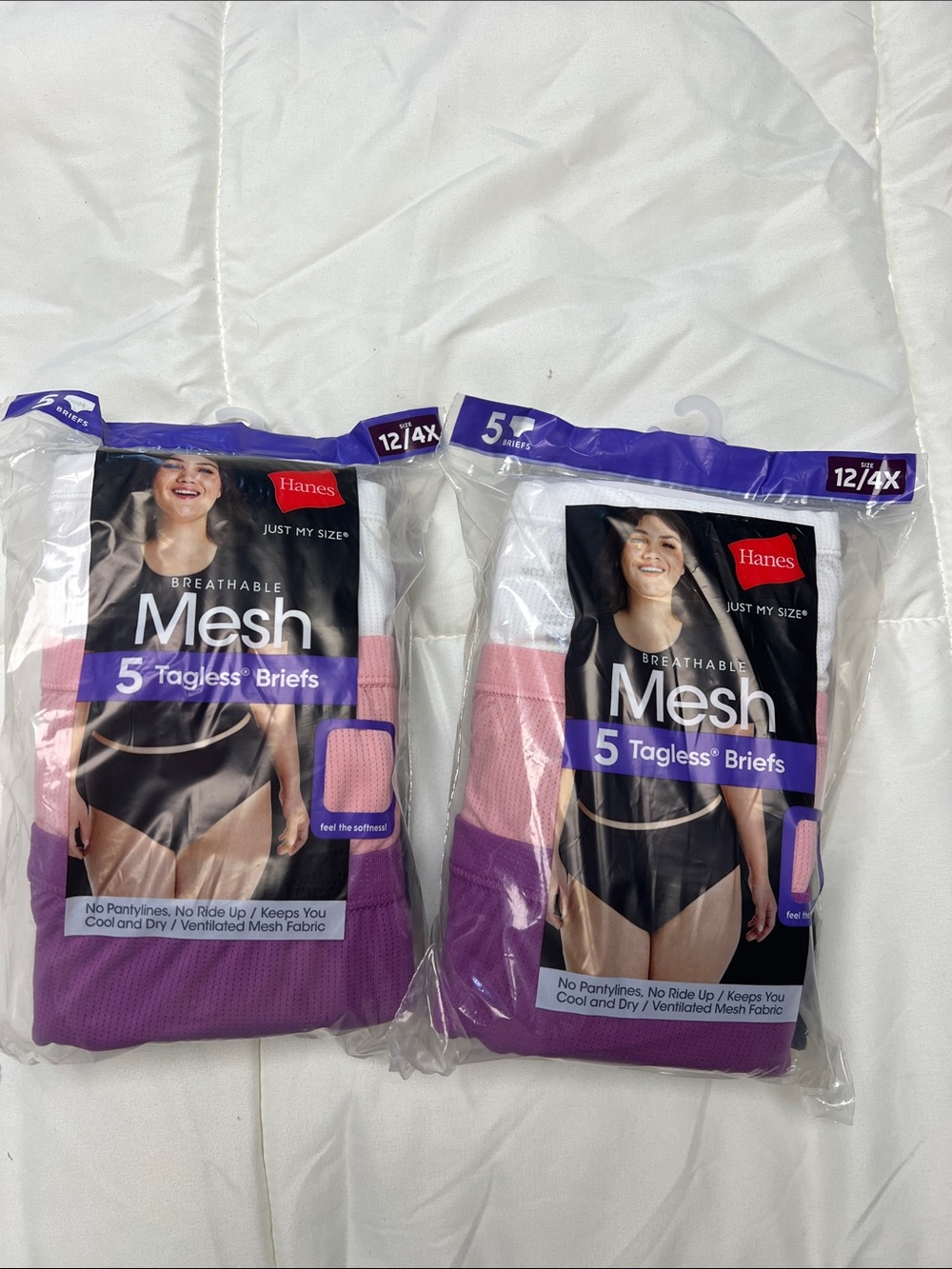 2 packs Hanes 5-Pack tagless Briefs sz 12/4X